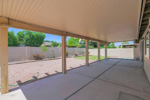 view of patio / terrace featuring a fenced backyard