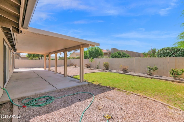 view of yard with a patio