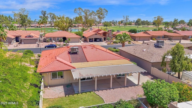 aerial perspective of suburban area