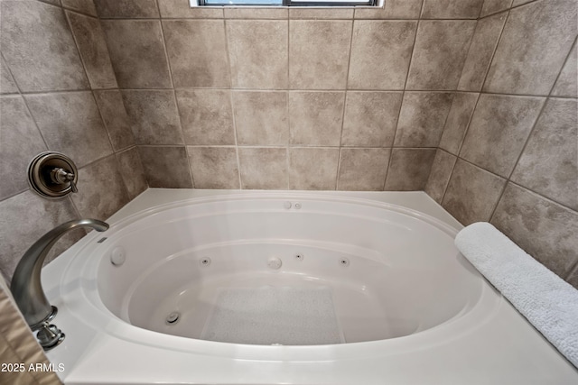 interior details with a jetted tub