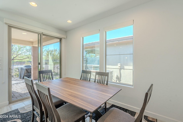 view of dining space