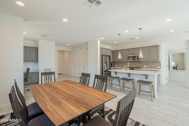 view of dining area