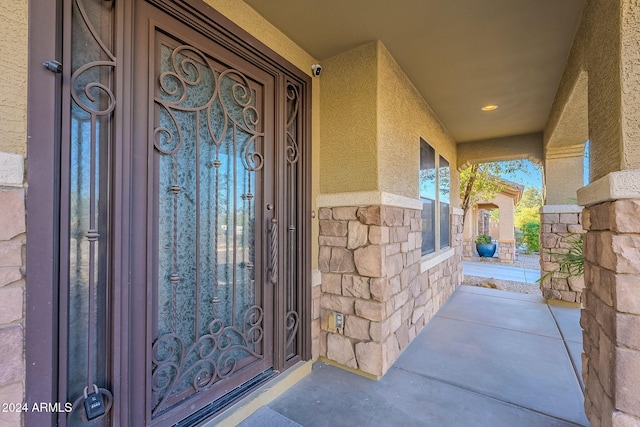 view of doorway to property