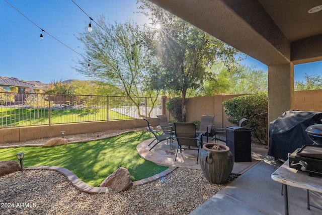 view of yard featuring a patio area