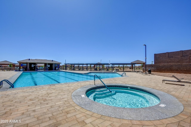 5461 N Bremont Way, Prescott Valley, AZ 86314 - community pool with a hot tub, a patio area, and a gazebo