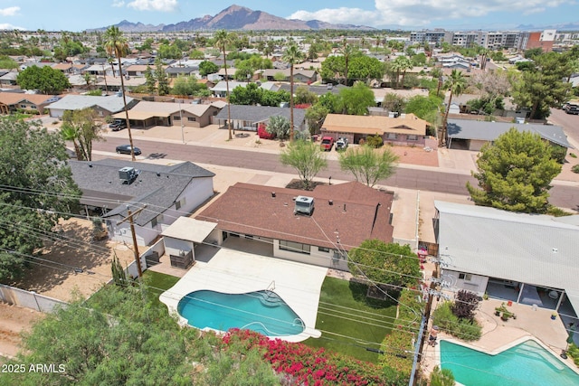 7049 E Latham St, Scottsdale, AZ 85257 - bird's eye view of a pool area and a mountainous background