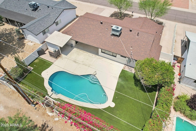 7049 E Latham St, Scottsdale, AZ 85257 - aerial view of property and surrounding area with a pool area