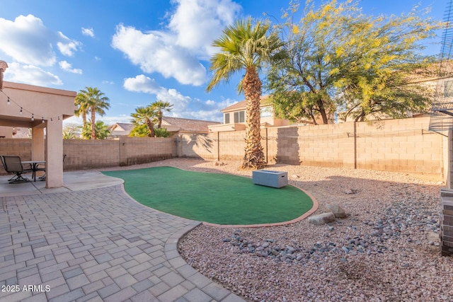 view of yard with a patio area