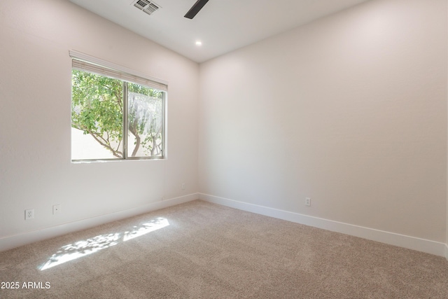 3971 E Leo Pl, Chandler, AZ 85249 - spare room with a ceiling fan, light colored carpet, and baseboards