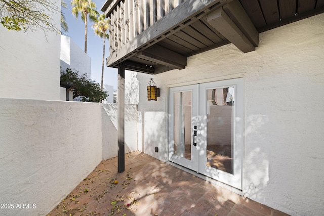 view of patio with french doors