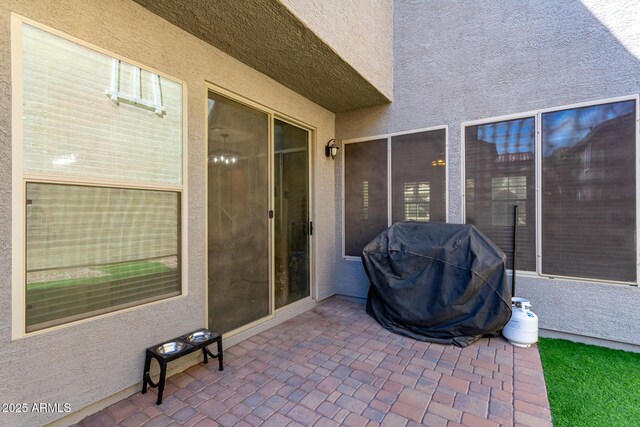 view of patio featuring grilling area