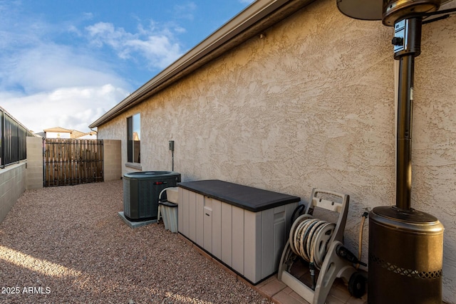 view of side of property featuring cooling unit