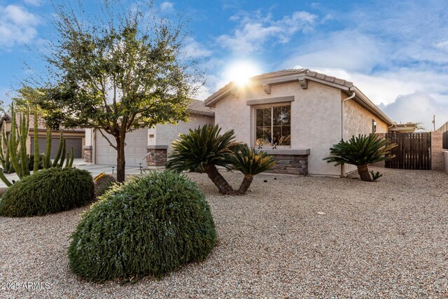 view of front of home featuring a garage