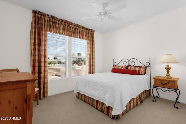 22622 N Mazatlan Dr, Sun City West, AZ 85375 - bedroom with a ceiling fan and light carpet