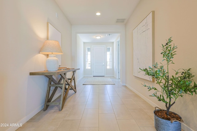 view of tiled foyer