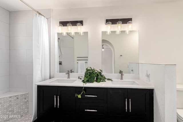 12529 N 83rd Ln, Peoria, AZ 85381 - full bath featuring double vanity, tiled shower, and toilet