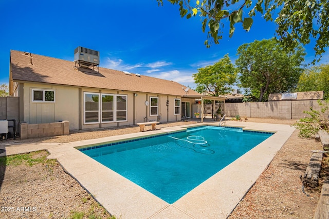 12529 N 83rd Ln, Peoria, AZ 85381 - view of pool with a fenced backyard, central AC unit, and a patio