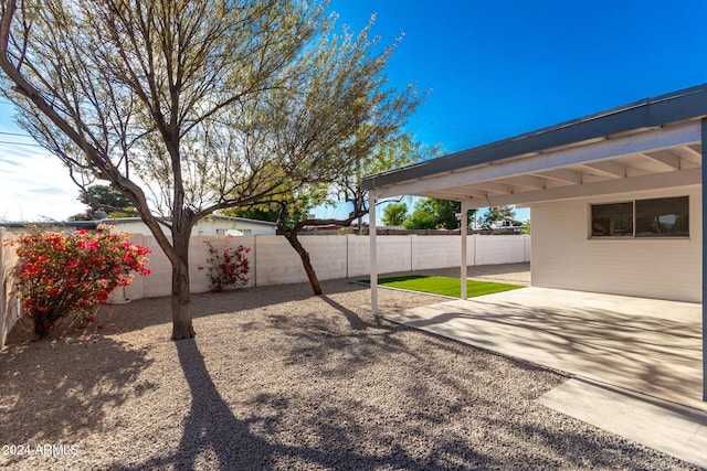 view of yard with a patio