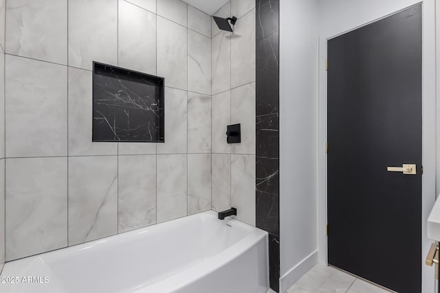 full bathroom featuring bathtub / shower combination