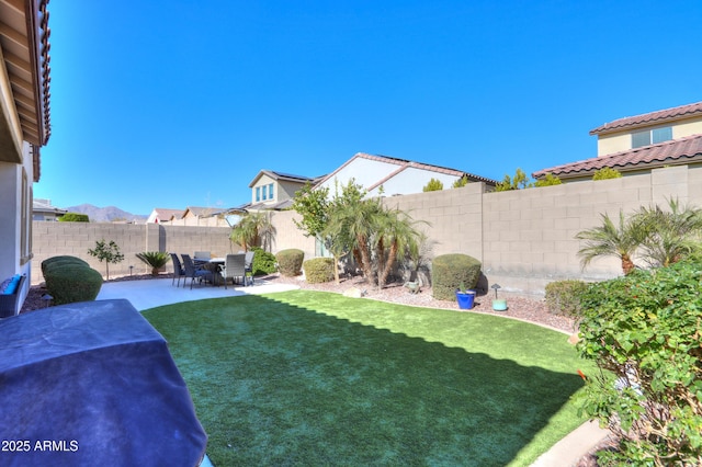 view of yard with a patio