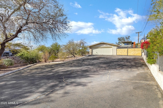 exterior space featuring a garage