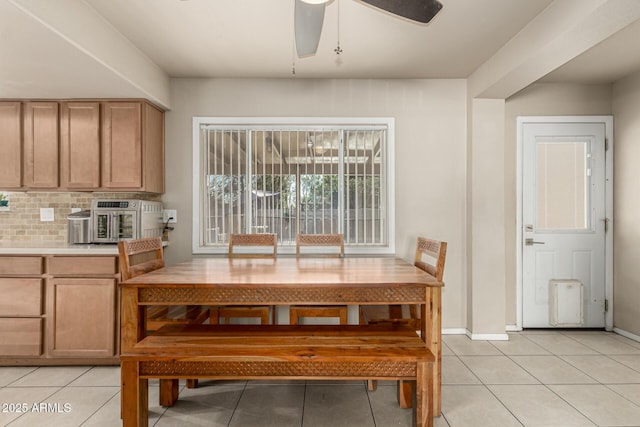 840 N Acacia, Mesa, AZ 85213 - dining room featuring light tile patterned floors and ceiling fan