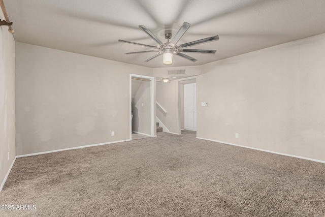 840 N Acacia, Mesa, AZ 85213 - carpeted spare room with ceiling fan and stairway