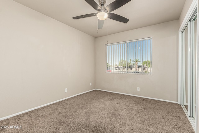 840 N Acacia, Mesa, AZ 85213 - unfurnished bedroom with carpet flooring, a closet, and a ceiling fan