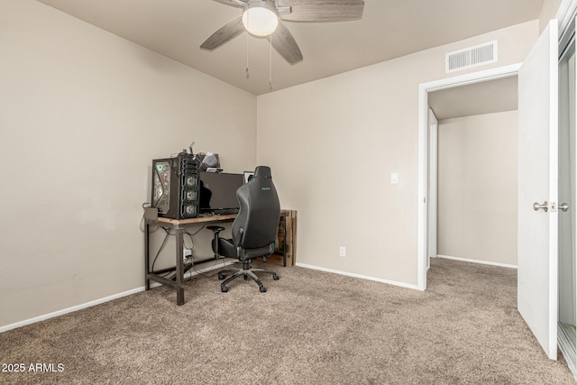 840 N Acacia, Mesa, AZ 85213 - carpeted office with ceiling fan and baseboards