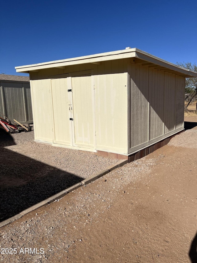 view of shed
