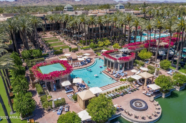 birds eye view of property