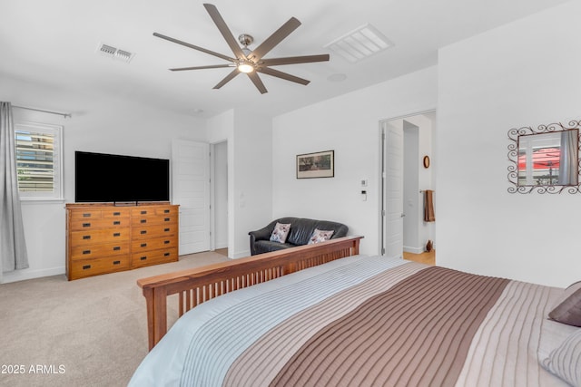 5637 S Parrish, Mesa, AZ 85212 - bedroom with light colored carpet and ceiling fan