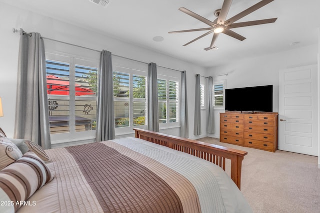 5637 S Parrish, Mesa, AZ 85212 - bedroom with light colored carpet and a ceiling fan