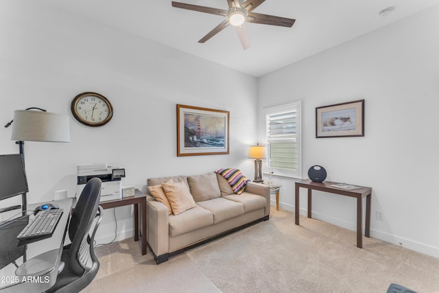 5637 S Parrish, Mesa, AZ 85212 - home office with ceiling fan and light carpet