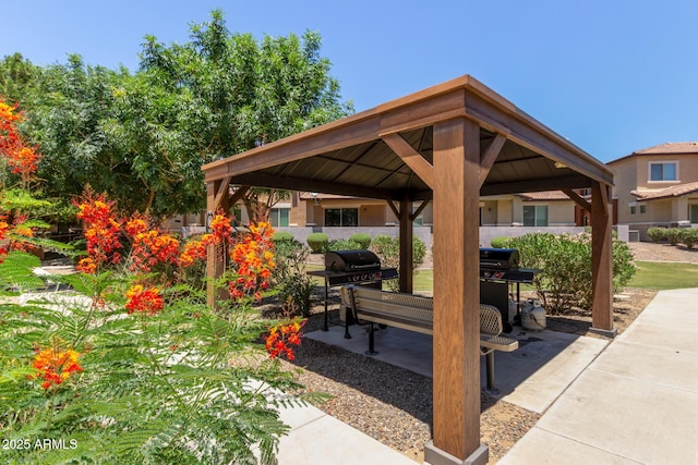 7726 E Baseline Rd Unit 125, Mesa, AZ 85209 - view of patio / terrace featuring a gazebo and area for grilling