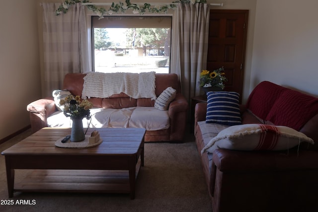 view of carpeted living room