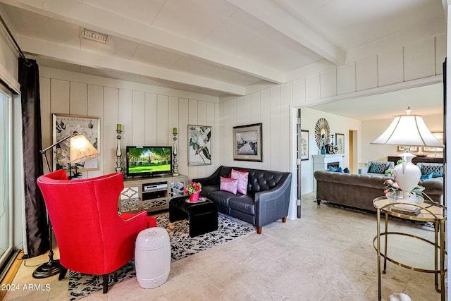 361 E Palm Ln, Phoenix, AZ 85004 - living area with beam ceiling