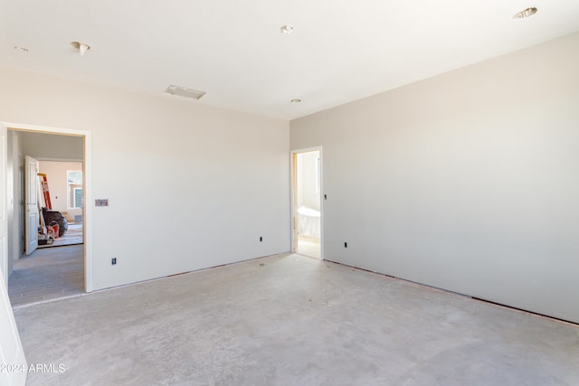 view of spare room