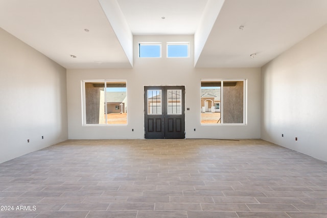 entryway featuring french doors