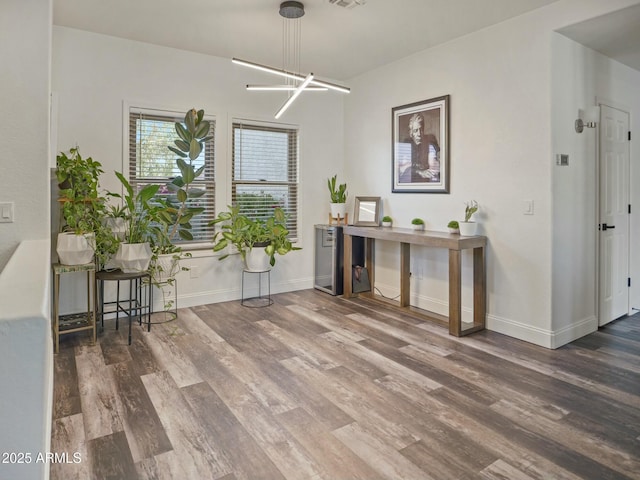 5110 E Peak View Rd, Cave Creek, AZ 85331 - dining room with baseboards, visible vents, and wood finished floors