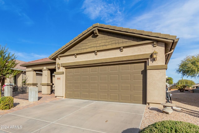 view of front of home featuring a garage