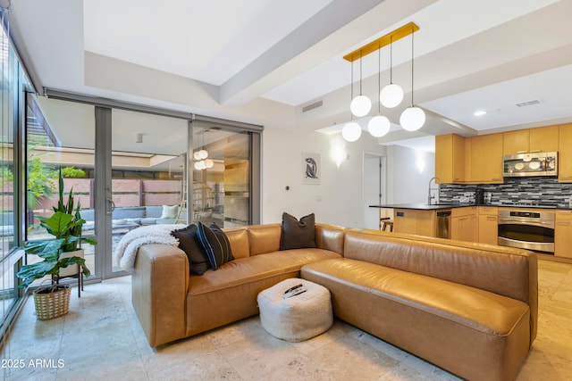 7131 E Rancho Vista Dr Unit 1008, Scottsdale, AZ 85251 - living room with floor to ceiling windows