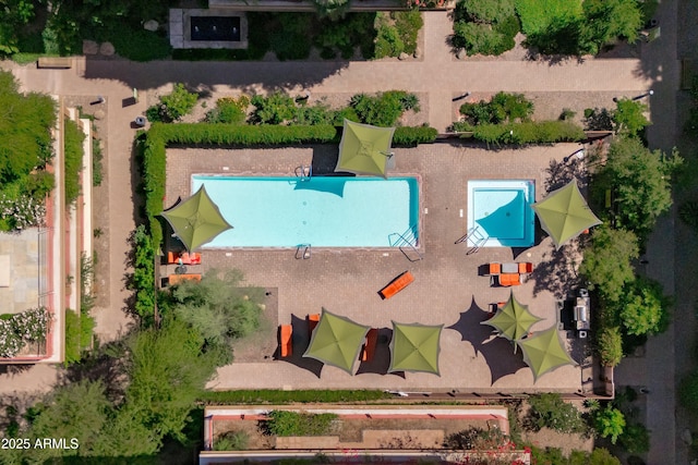 7131 E Rancho Vista Dr Unit 1008, Scottsdale, AZ 85251 - bird's eye view of a pool area