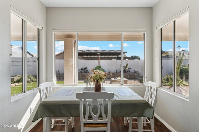 view of sunroom