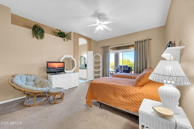 4240 E Strawberry Dr, Gilbert, AZ 85298 - bedroom with carpet flooring, baseboards, and a ceiling fan