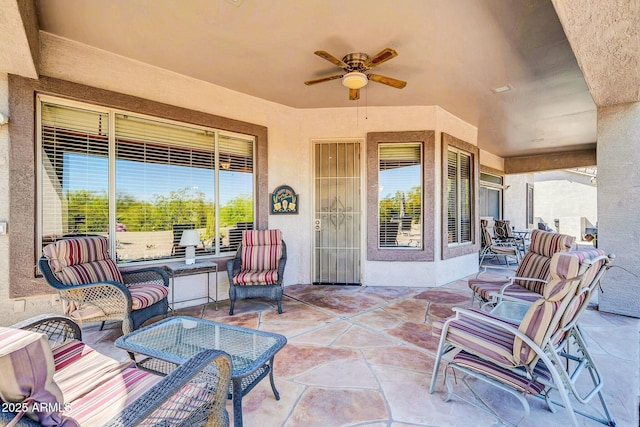 4240 E Strawberry Dr, Gilbert, AZ 85298 - view of patio featuring ceiling fan