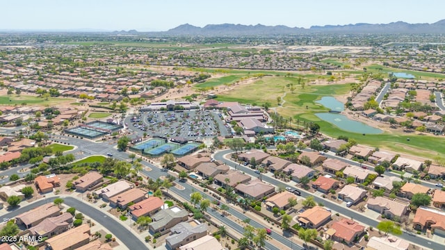 4240 E Strawberry Dr, Gilbert, AZ 85298 - bird's eye view with view of golf course, a residential view, and a water and mountain view