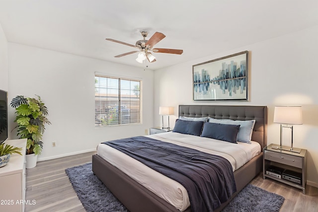 1905 E University Dr Unit 139, Tempe, AZ 85288 - bedroom with wood finished floors and a ceiling fan