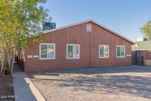 view of property exterior featuring cooling unit