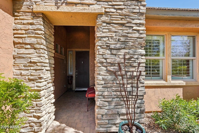 28351 N 130th Dr, Peoria, AZ 85383 - property entrance featuring stone siding